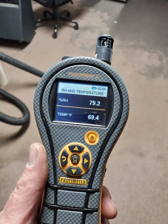 Moisture meter humidity assessment for Fire & Smoke Damage Restoration in Aubrey