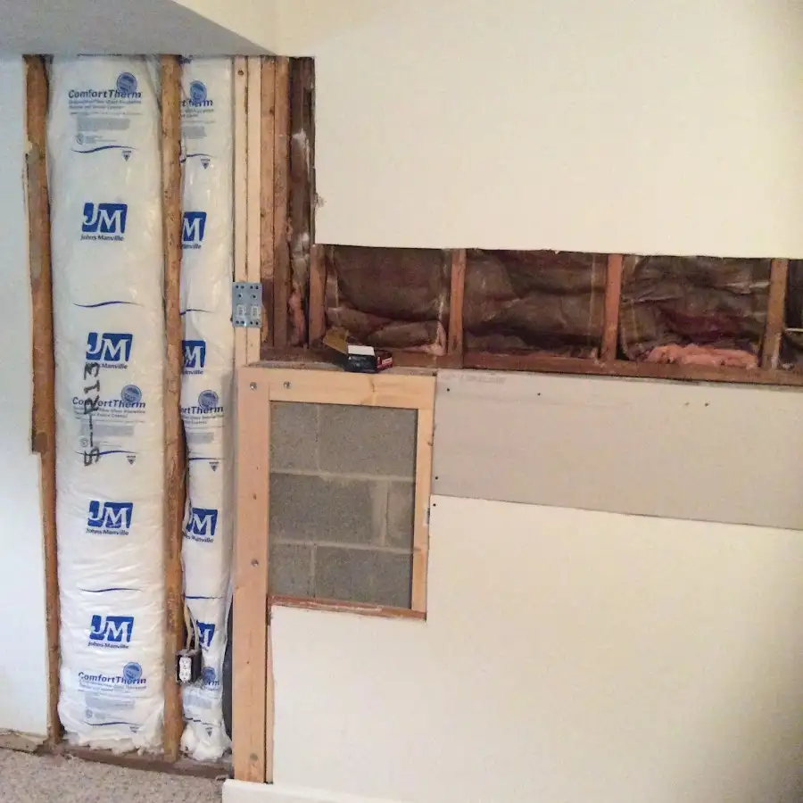 Wall insulation replacement during Structural Drying in Aubrey
